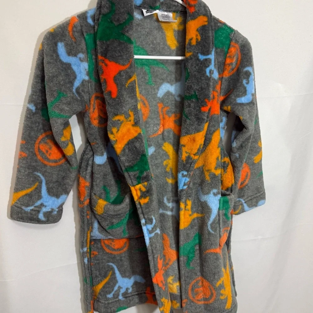 Jurassic World Kids Fleece Robe Dinosaur Print - Boys Size 6/7